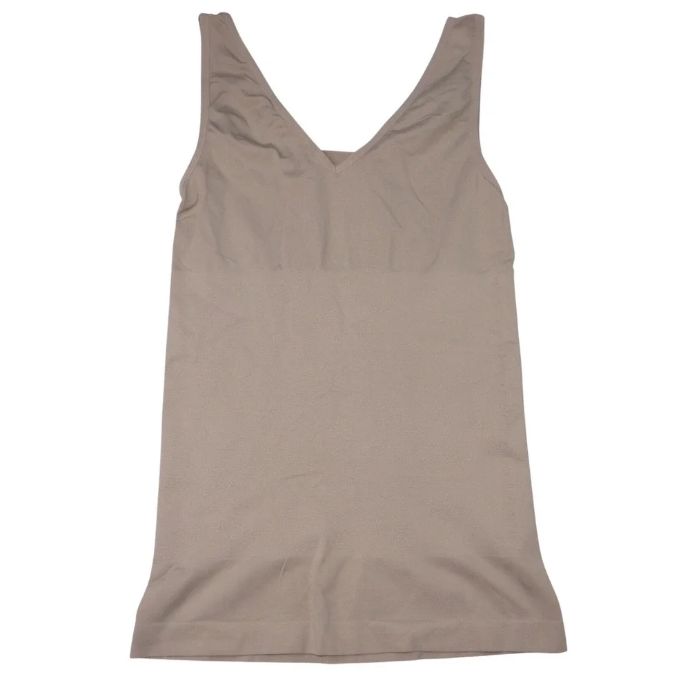 Light Control V‎ Neck Tank Beige Smoothing Camisole Slip M